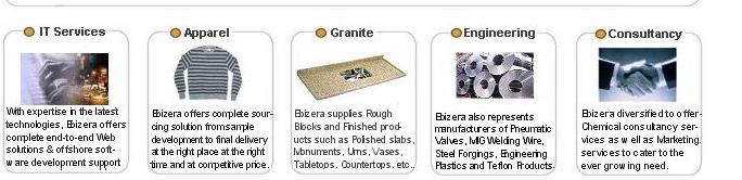 Ebizera.net- Apparel, Fabric. Granite, IT, Engineering and Consultancy Services	